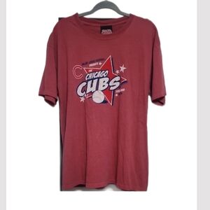 Stitches MLB Chicago Cubs Red Athletic Tee